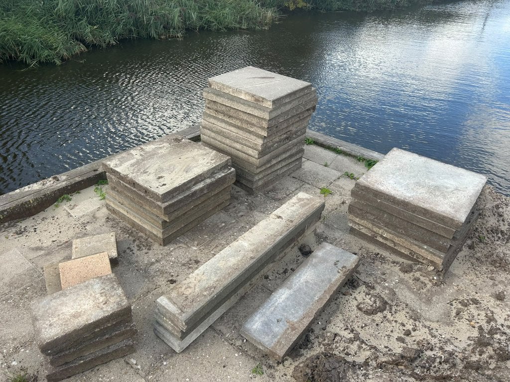 Betonnen terrastegels 50x50 cm - ca. 20 stuks, Ophalen, Gebruikt, Beton, Terrastegels