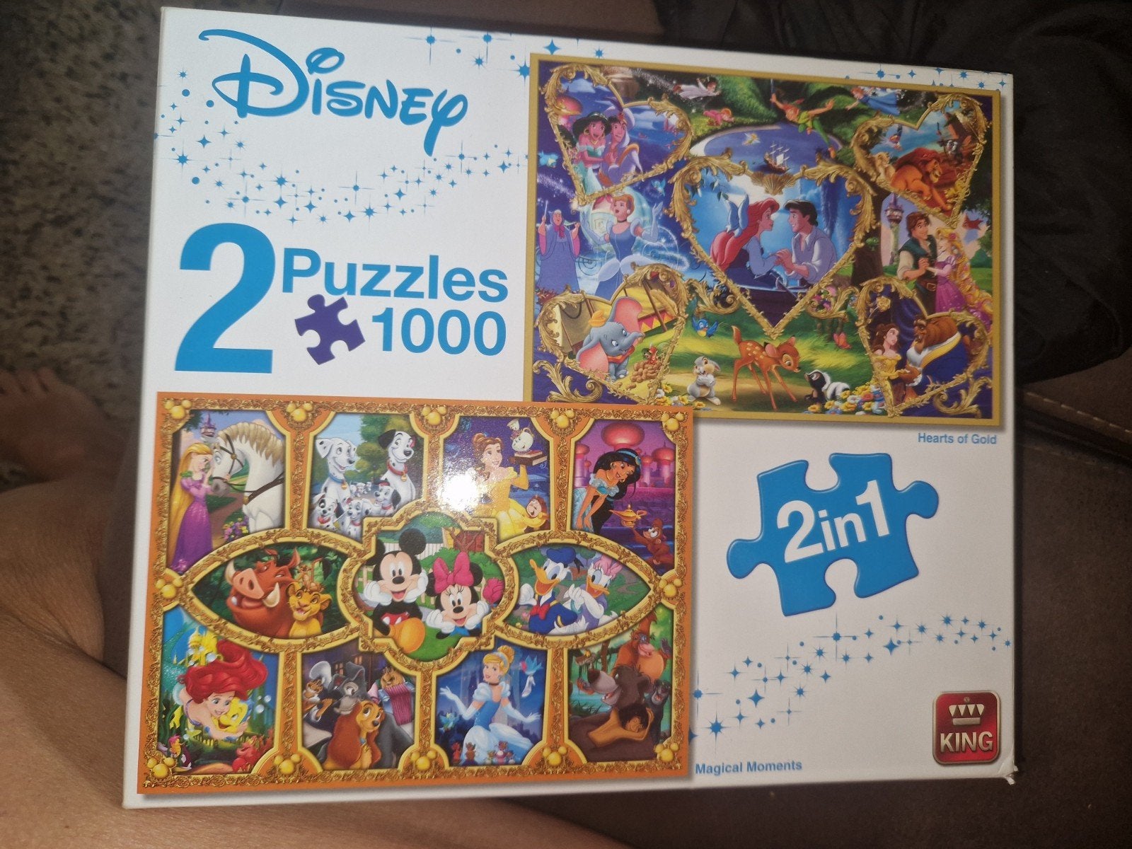 Disney puzzel2x1000  - Prinsessen en Magische Momente, Ophalen of Verzenden, Meer dan 50 stukjes, Gebruikt, 6 jaar of ouder