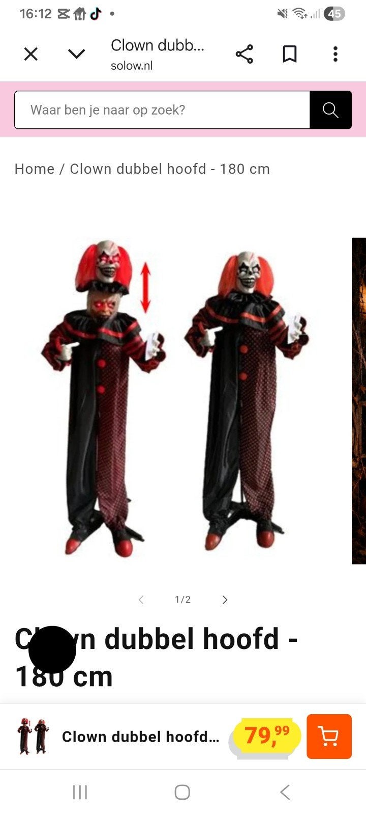 gezocht: heckles clown pop up halloween, Ophalen of Verzenden, Nieuw, Overige typen