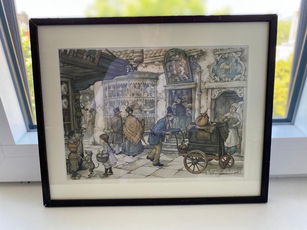 Anton Pieck tekening Bakkerij, Ophalen