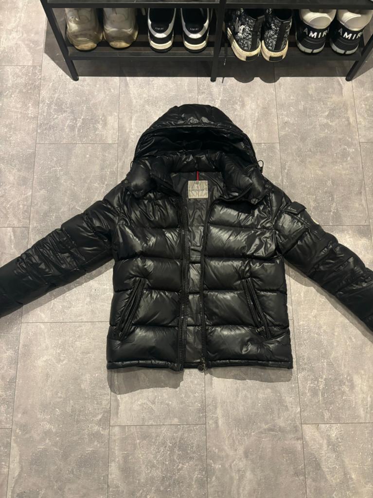 Moncler Maya Winterjas Zwart Maat 2 (XS/S), Kleding | Heren, Ophalen of Verzenden, Gedragen, Maat 46 (S) of kleiner, Zwart