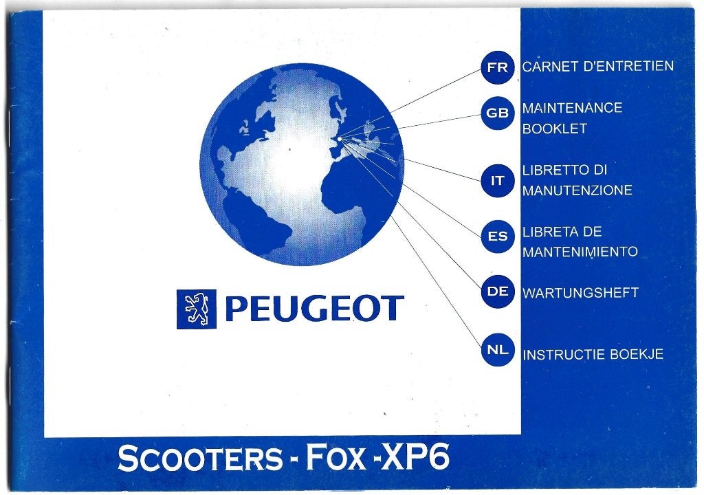Peugeot Fox XP6 scooter instructieboekje bromfiets (7550z), Fietsen en Brommers, Ophalen of Verzenden, Zo goed als nieuw