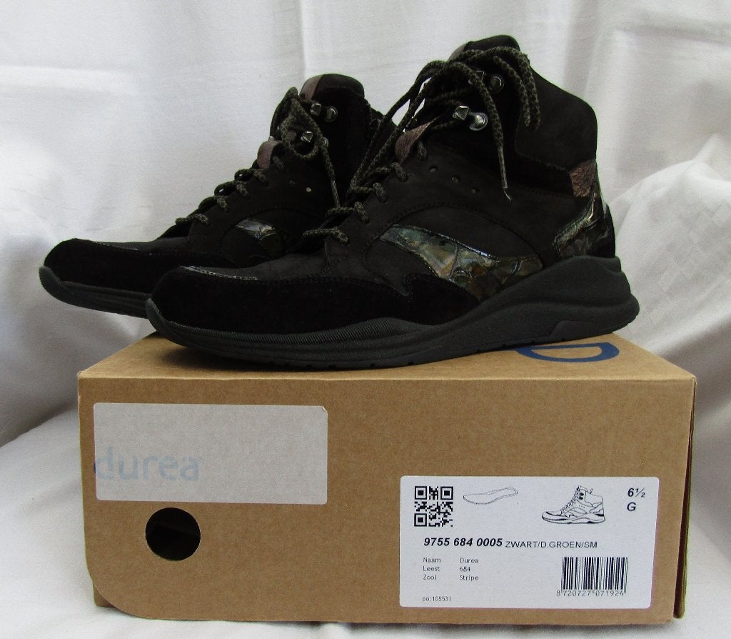 Durea Schoenen/Boots. 6.5 mt 40 wijdte G. ZGAN., Durea, Zwart, Ophalen of Verzenden, Sneakers of Gympen