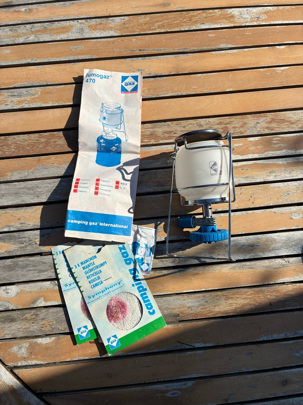 Lumogaz 470 Camping Gaslamp - Vintage Kampeerlamp, Caravans en Kamperen, Kampeeraccessoires, Ophalen of Verzenden, Gebruikt