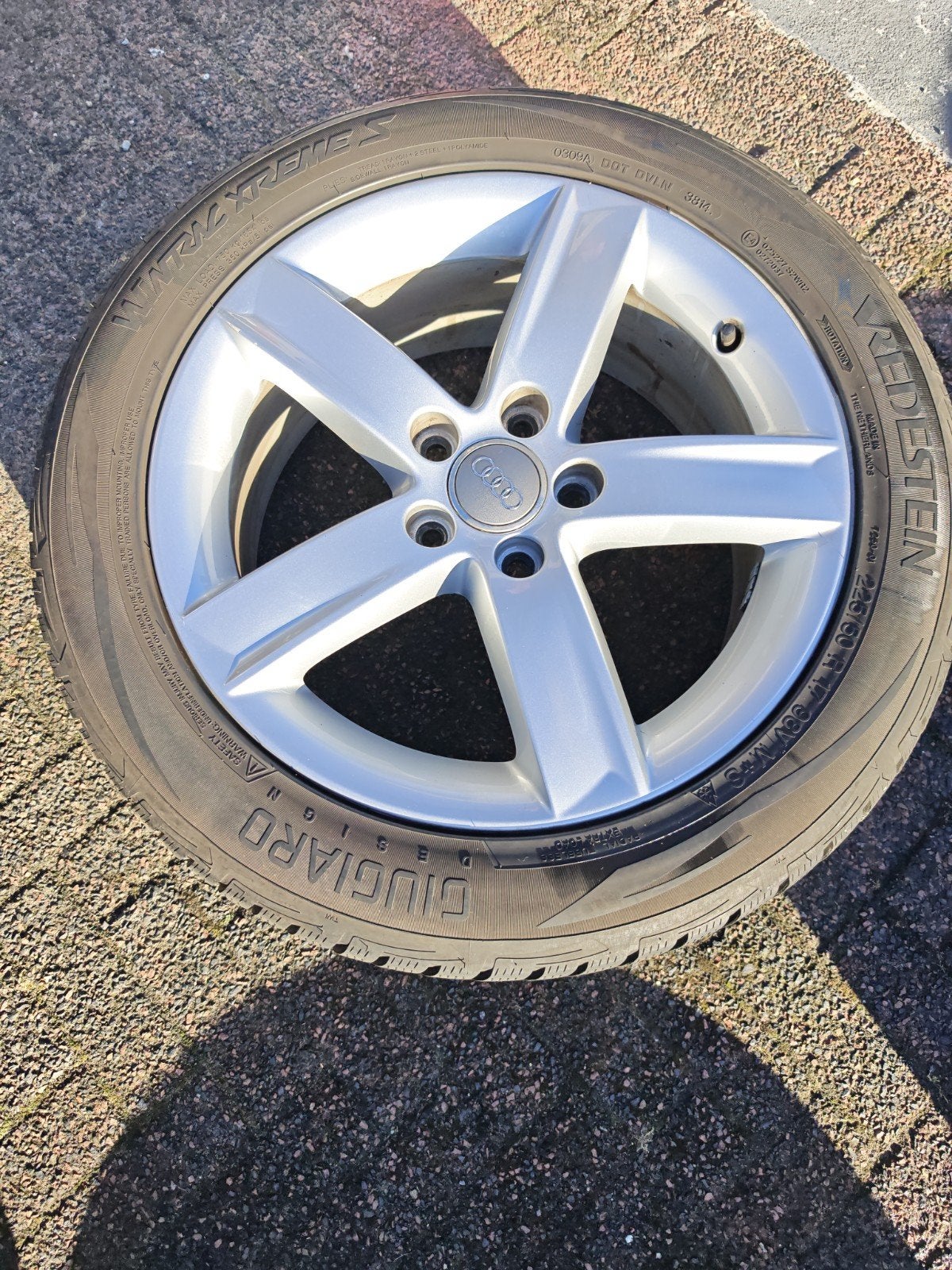 Audi A4 Lichtmetalen Velgen met Winterbanden (Z.G.O.H.), Auto-onderdelen, Banden en Velgen, Ophalen, Gebruikt, Banden en Velgen
