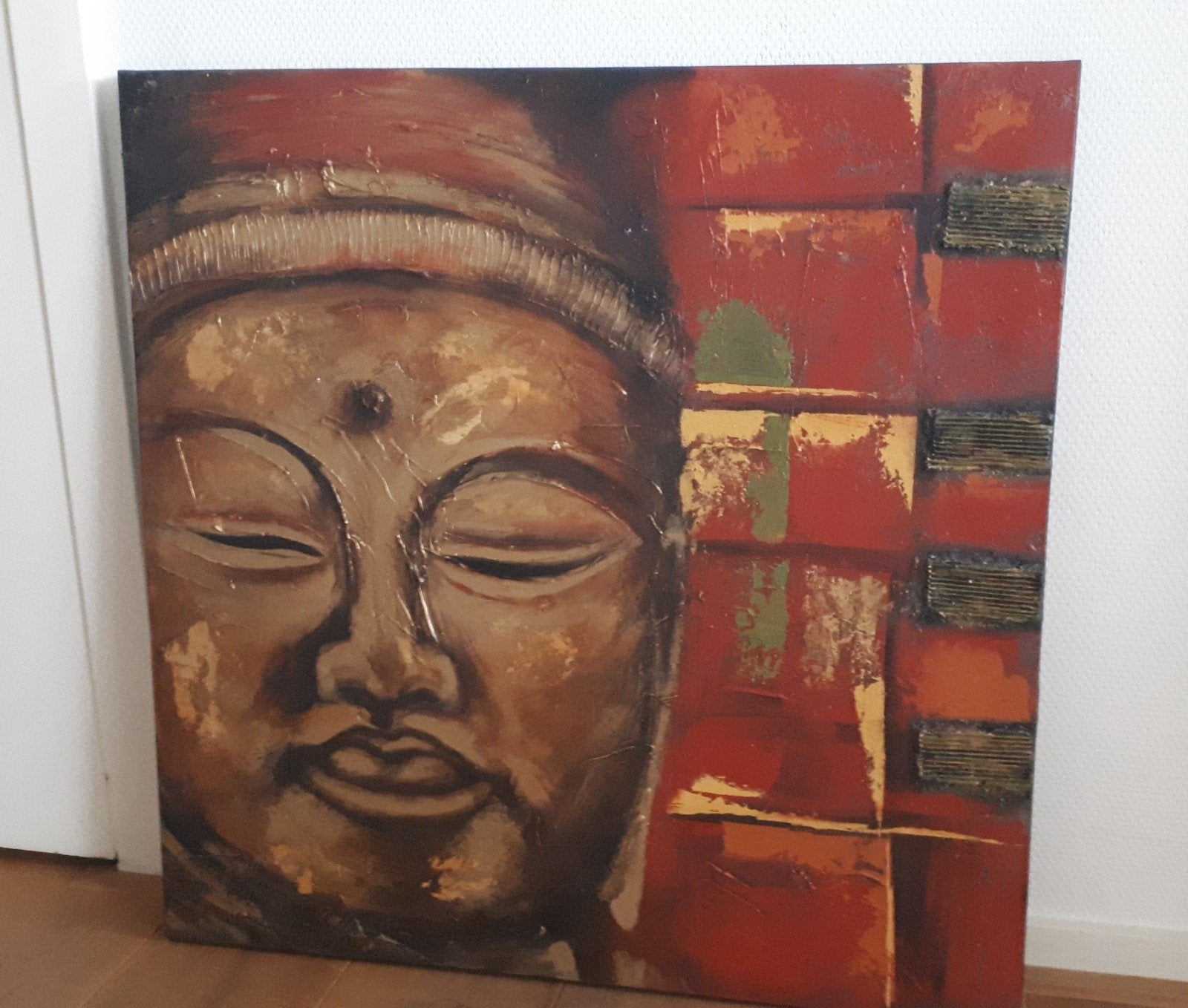 Boeddha schilderij 70x70 cm, Ophalen