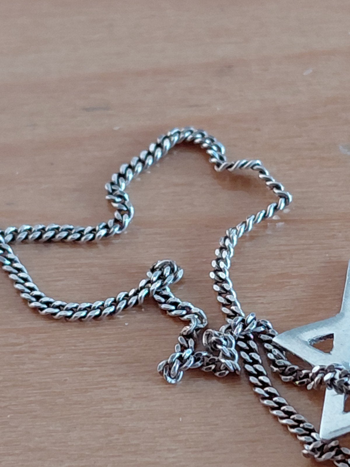 ANTIEKE FIJNE KETTING MET EVENZO DE DAVIDSTER HANGER, Antiek en Kunst, Ophalen of Verzenden