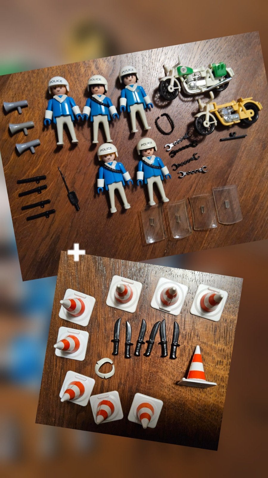 Vintage Playmobil Politie Set met Motoren en Accessoires, Ophalen of Verzenden, Gebruikt