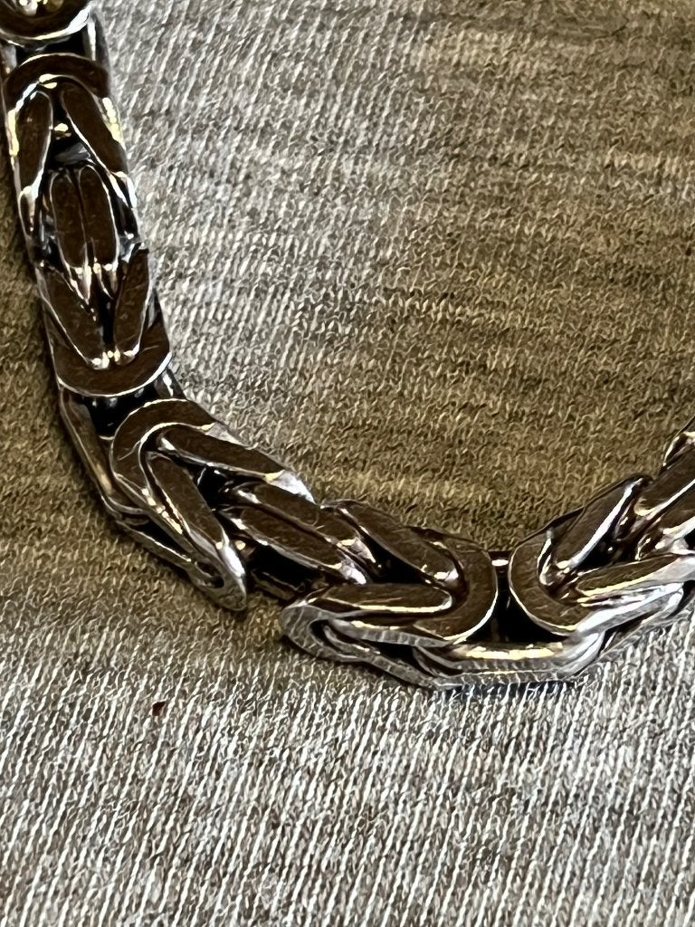 Zilveren Koningsketting 925 Zilver 133 Gram 61Cm Dikte 5mm, Ophalen of Verzenden, Zo goed als nieuw, Zilver, Zilver
