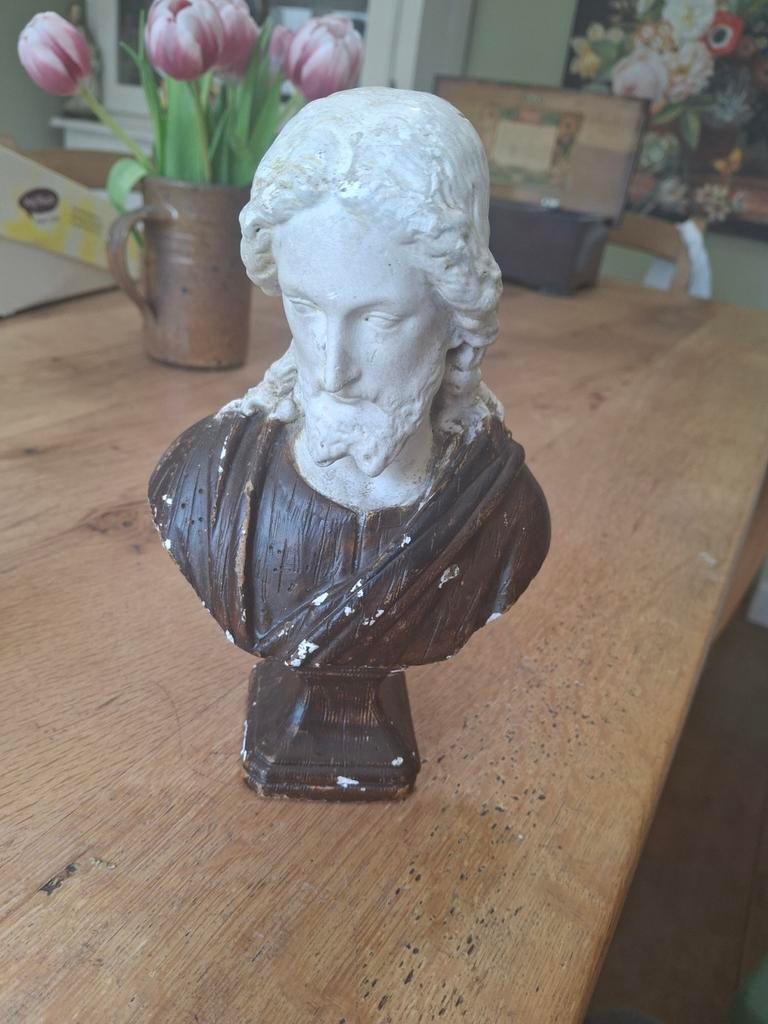 Vintage Jezus Christus Buste - Religieus Beeld, Antiek en Kunst, Ophalen of Verzenden