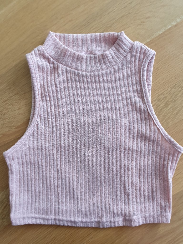 Nieuw roze mouwloos topje met col kraagje maat XS, Nieuw, Ophalen of Verzenden, Roze, Zonder mouw
