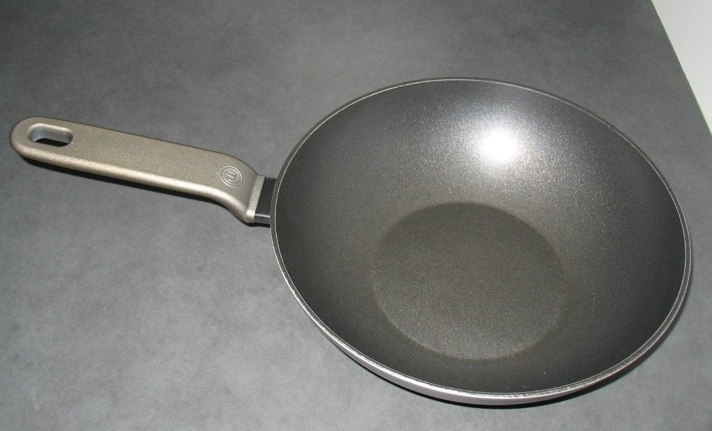 Koekenpan - wokpan, Ophalen of Verzenden, Gebruikt, Rvs, Koekenpan of Braadpan