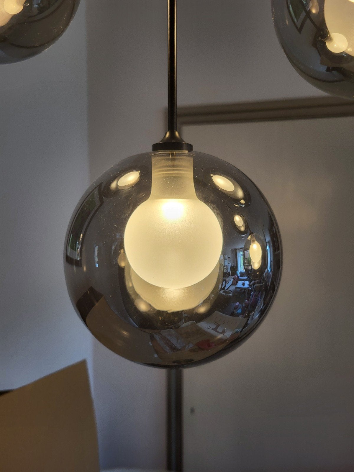 1 enkele Glazen bol voor de Masako made com lamp., Huis en Inrichting, Lampen | Hanglampen, Verzenden, E27 (groot), Zo goed als nieuw