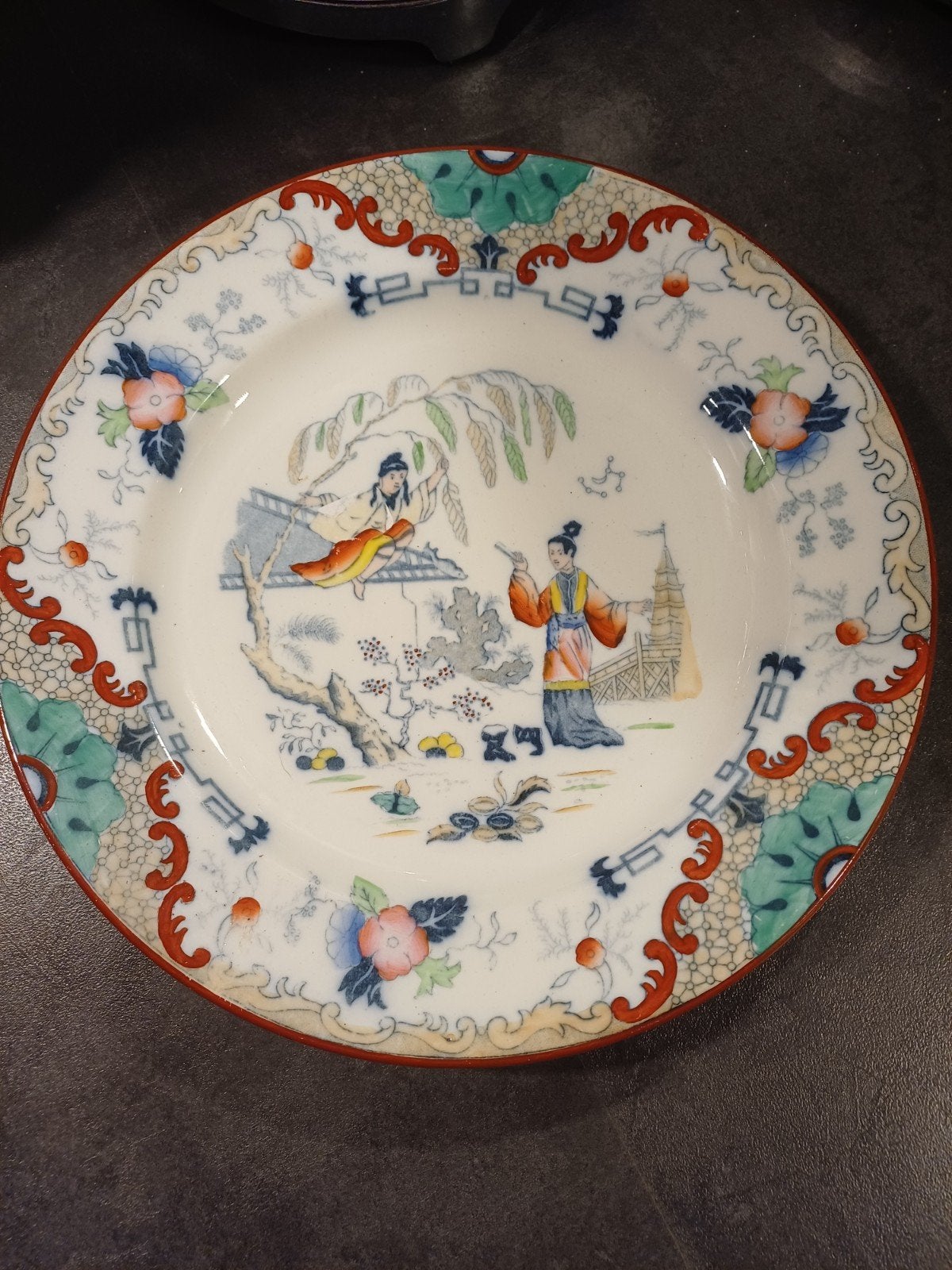Prachtig antiek Diner Bord van Regout decor TIMOR, Verzenden