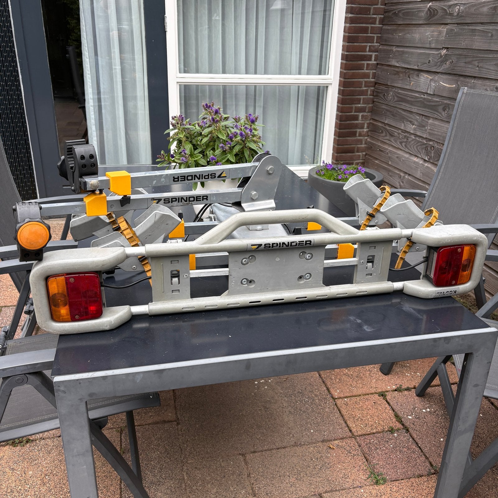 Spinder Falcon fietsendrager voor 2 fietsen, Auto diversen, Ophalen, Gebruikt, 2 fietsen, Trekhaakdrager