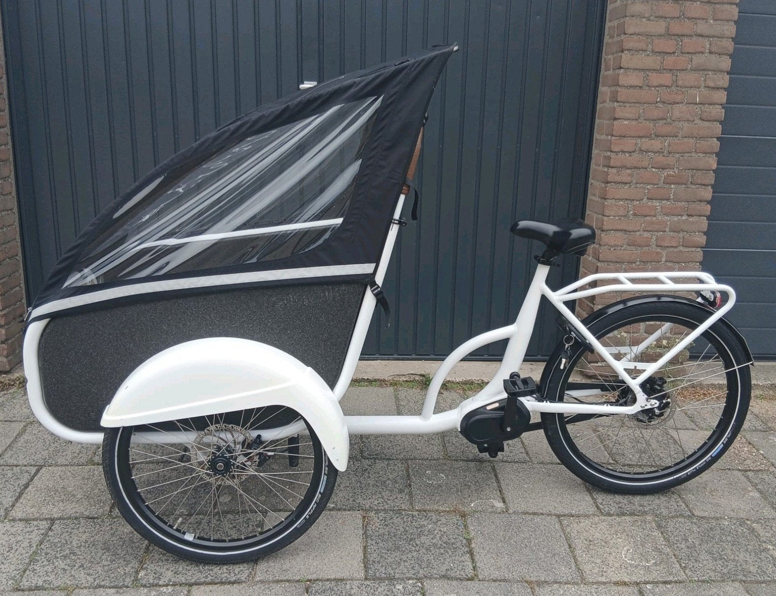 Mooie compacte elektrische Socibike bakfiets, Zo goed als nieuw, 2 kinderen, Elektrisch, Schijfrem