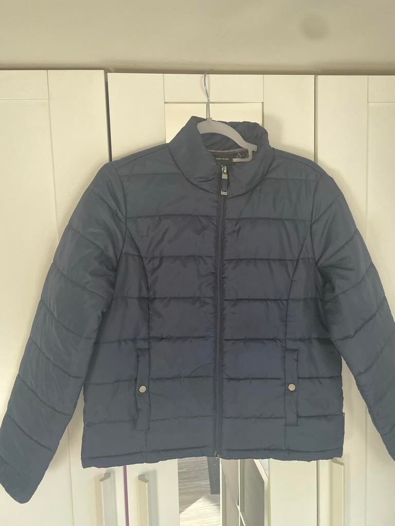 Vero Moda Donkerblauwe Gewatteerde Jas, Ophalen, Zo goed als nieuw, Maat 36 (S), Blauw