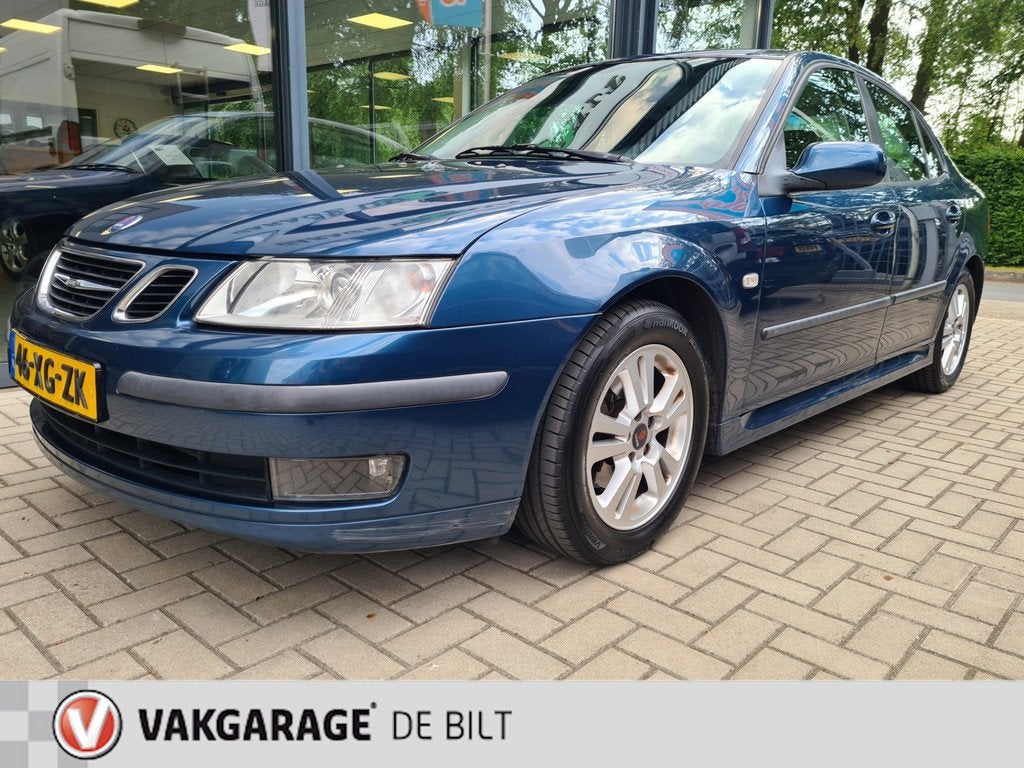 Saab 9-3 Sport Sedan 1.8t Linear Trekhaak, Auto's, Gebruikt, 4 cilinders, 150 pk, Blauw