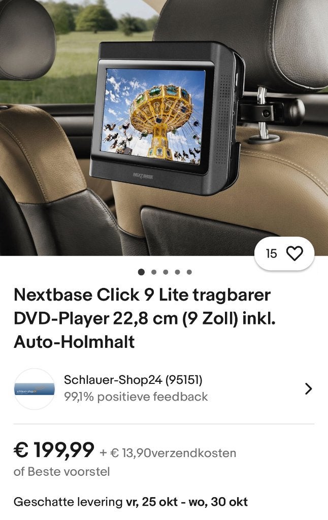 Nextbase Click 9 Lite tragbarer DVD-Player 22,8 cm, Ophalen of Verzenden, Zo goed als nieuw, Dvd-speler, Overige merken