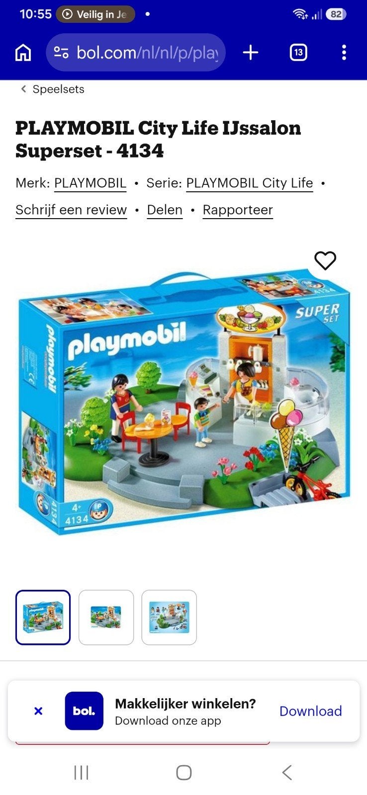 Playmobil City Life IJssalon Supersets met accessoires, Ophalen of Verzenden, Zo goed als nieuw, Jongen of Meisje