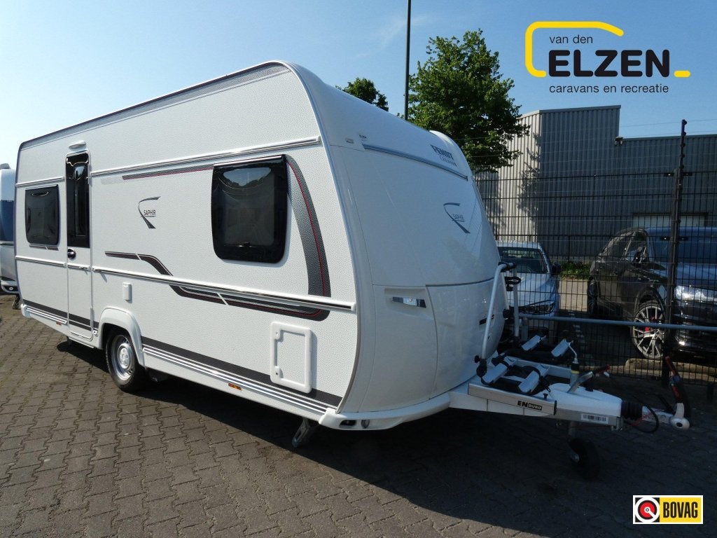 Fendt Saphir 465 SFB Mover, voortent, fietsdr., Caravans en Kamperen, Schokbreker, Rondzit, Bedrijf, Overige typen
