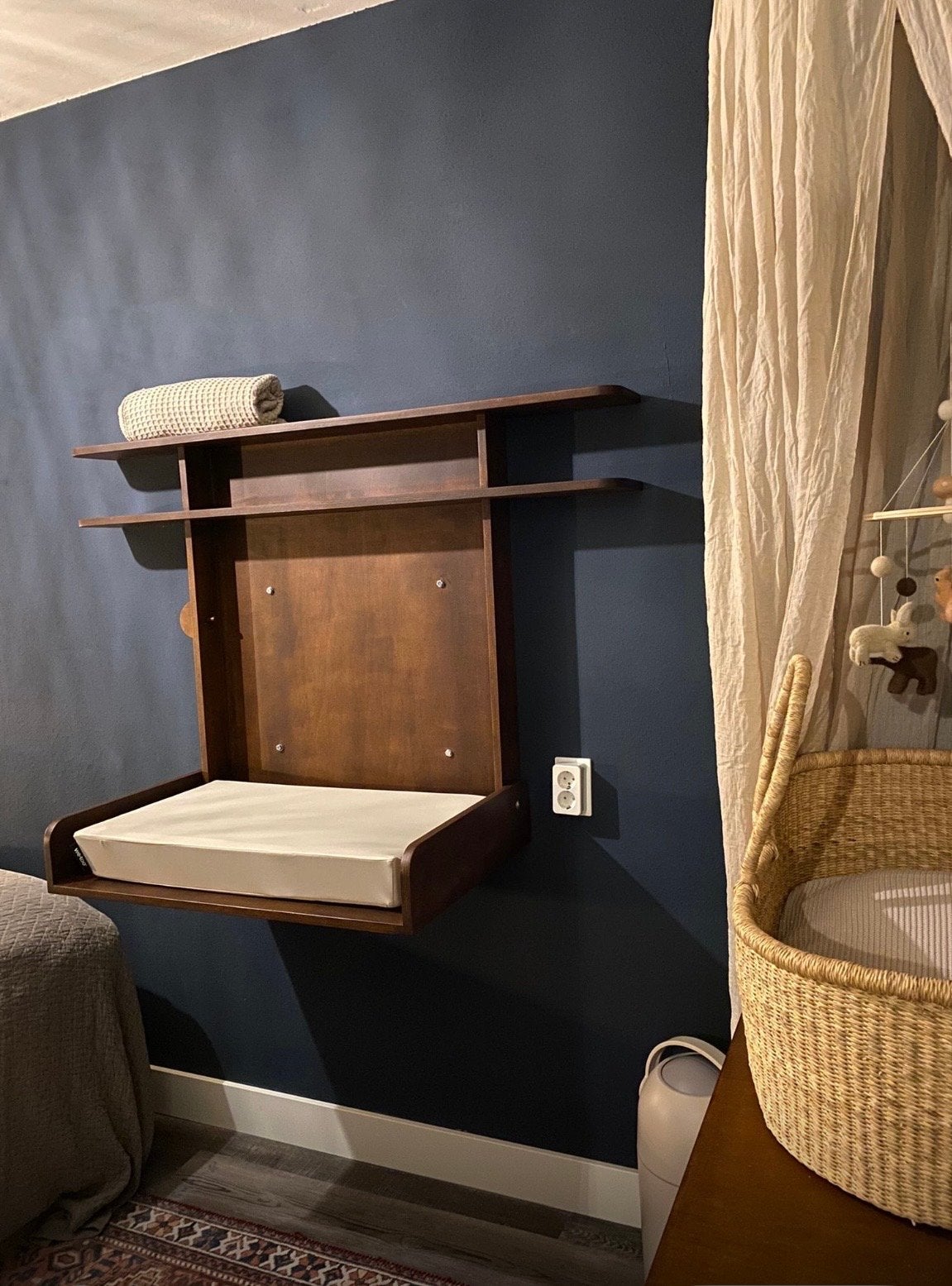 Wandcommode / Inklapbare Luiertafel, Ophalen, 50 tot 70 cm, Nieuw, 100 cm of meer