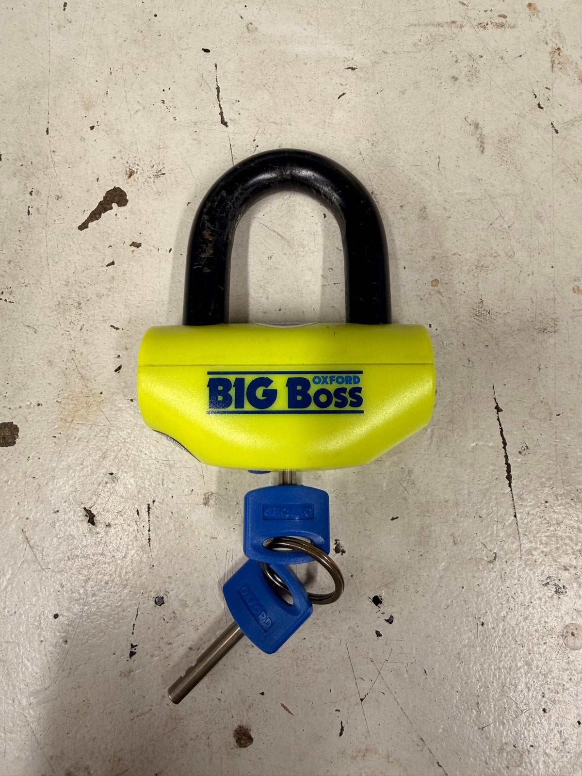 Oxford Big Boss 16mm ART4 motorslot met 2 sleutels, Motoren, Accessoires | Sloten, Ophalen of Verzenden, Gebruikt