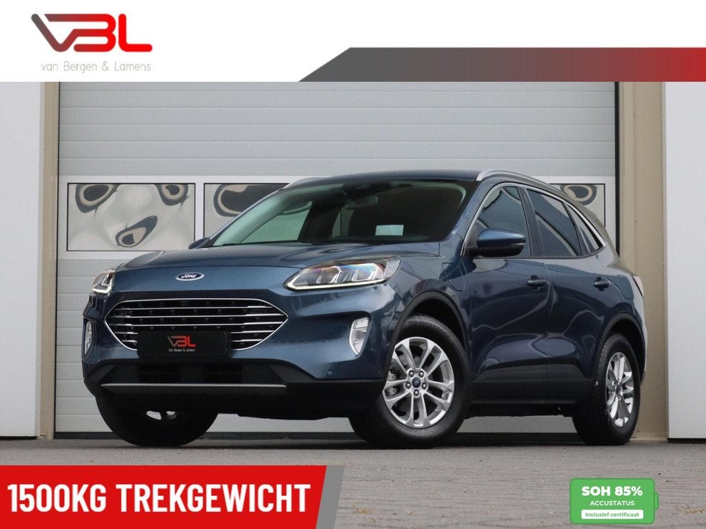 Ford Kuga 2.5 PHEV 225PK Titanium X | Trekhaak |, Auto's, Ford, Gebruikt, 4 cilinders, Met garantie (alle), Blauw