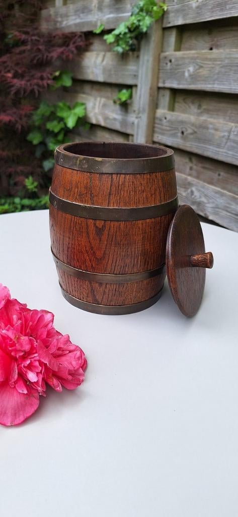 Vintage Eikenhouten Sigarettenton - Schimmelpenninck Stijl, Antiek en Kunst, Ophalen of Verzenden