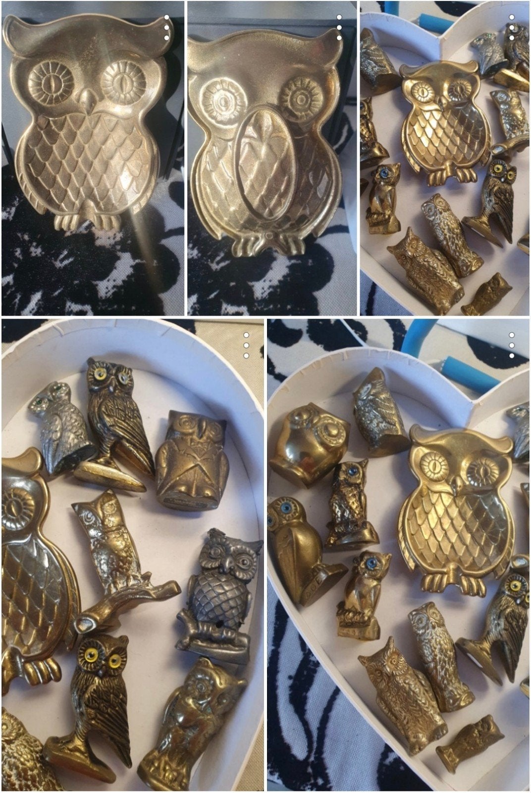 Verzameling van diverse uilen beeldjes, zie omschrijving., Ophalen of Verzenden, Gebruikt, Dier