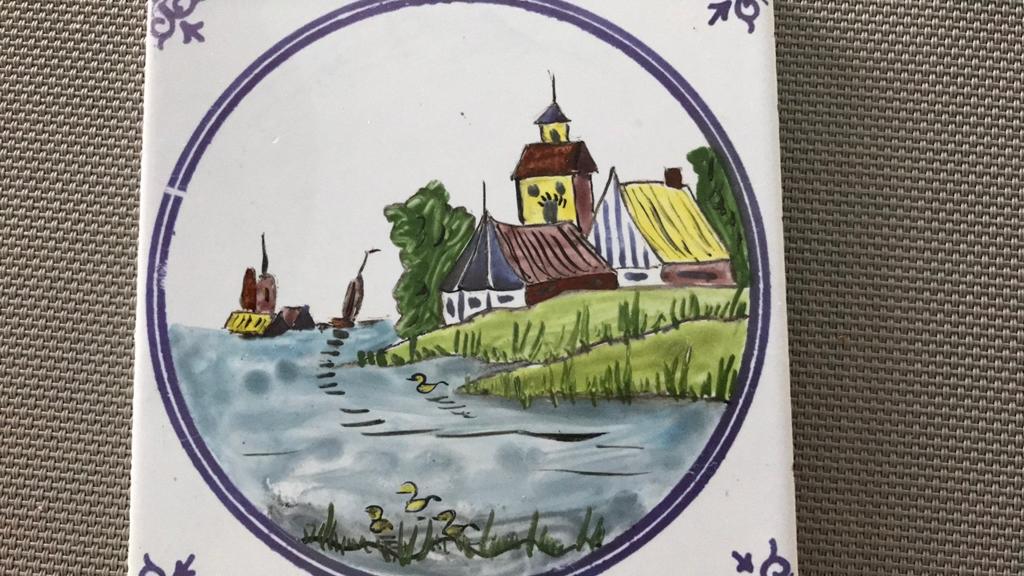 WESTRAVEN TEGELTJE, KERK, WATER, 1976, Verzenden
