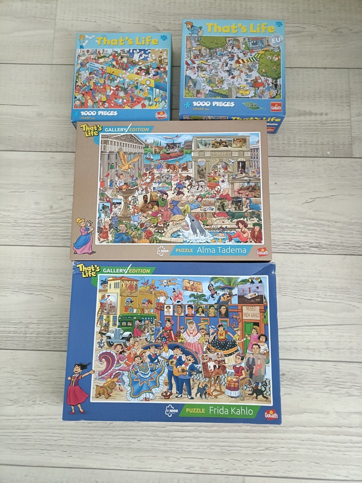 4  Puzzels - 1000 stukjes per stuk, Ophalen, 500 t/m 1500 stukjes, Gebruikt, Legpuzzel