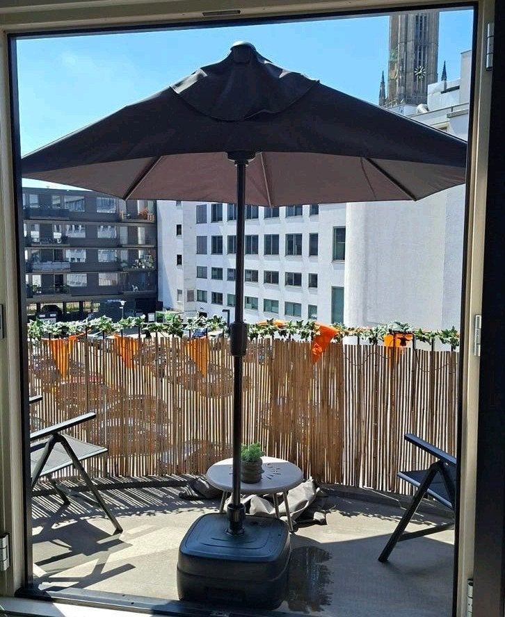 Balkonparasol, Ophalen, 1 tot 2 meter, Stokparasol, Verstelbaar