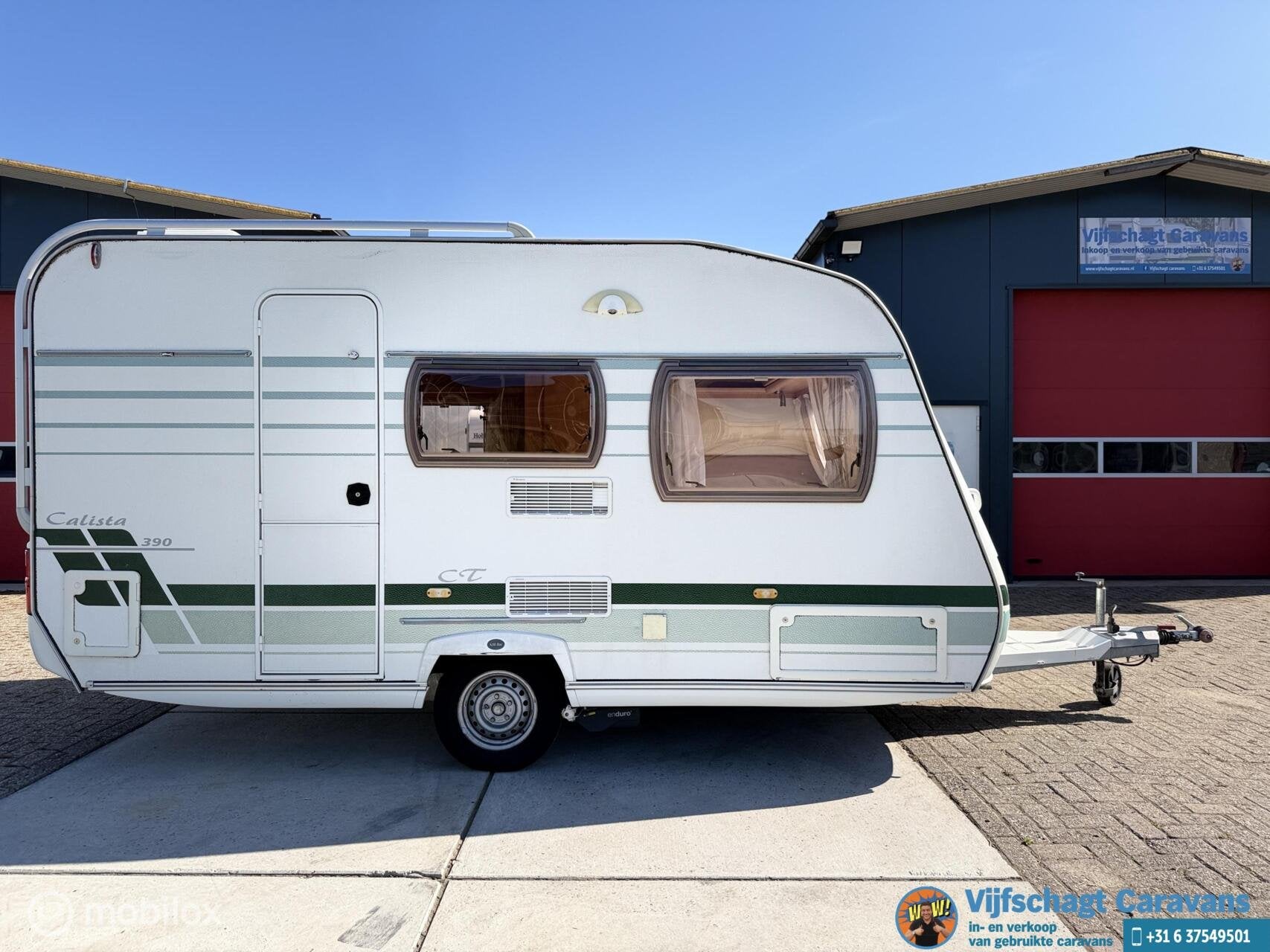 Chateau Calista 390 CT incl voortent, luifel en mover, Chateau, Bedrijf, 750 - 1000 kg, Schokbreker