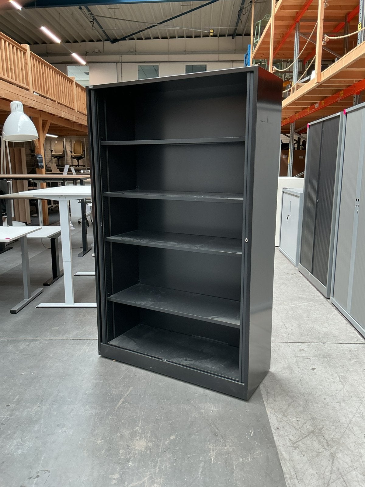 Ahrend roldeurkasten, kantoorkasten ZWART 195x120x45, Gebruikt, 100 tot 150 cm, ., Ophalen of Verzenden