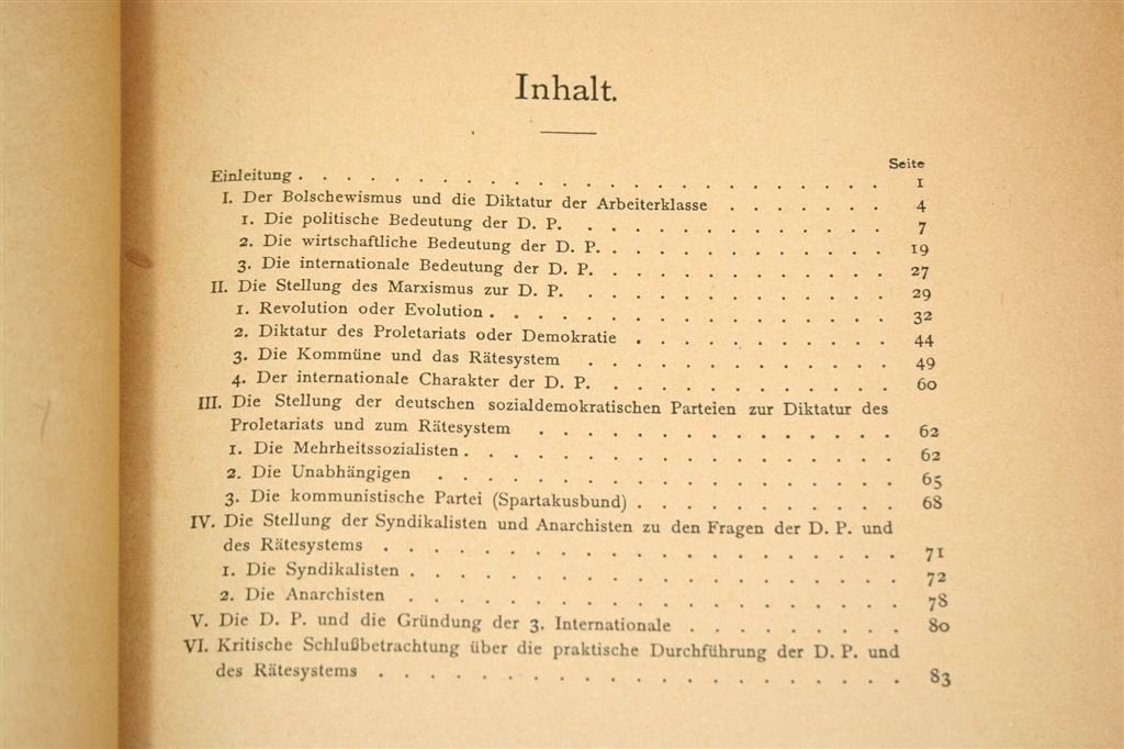 Diktatur des Proletariats — Rätesystem, Jena 1920, Ophalen of Verzenden