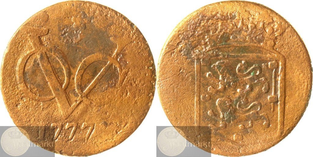 V.O.C. - West-Friesland - Duit 1777 - Medemblik, Ophalen of Verzenden, Vóór koninkrijk, Overige waardes, Losse munt