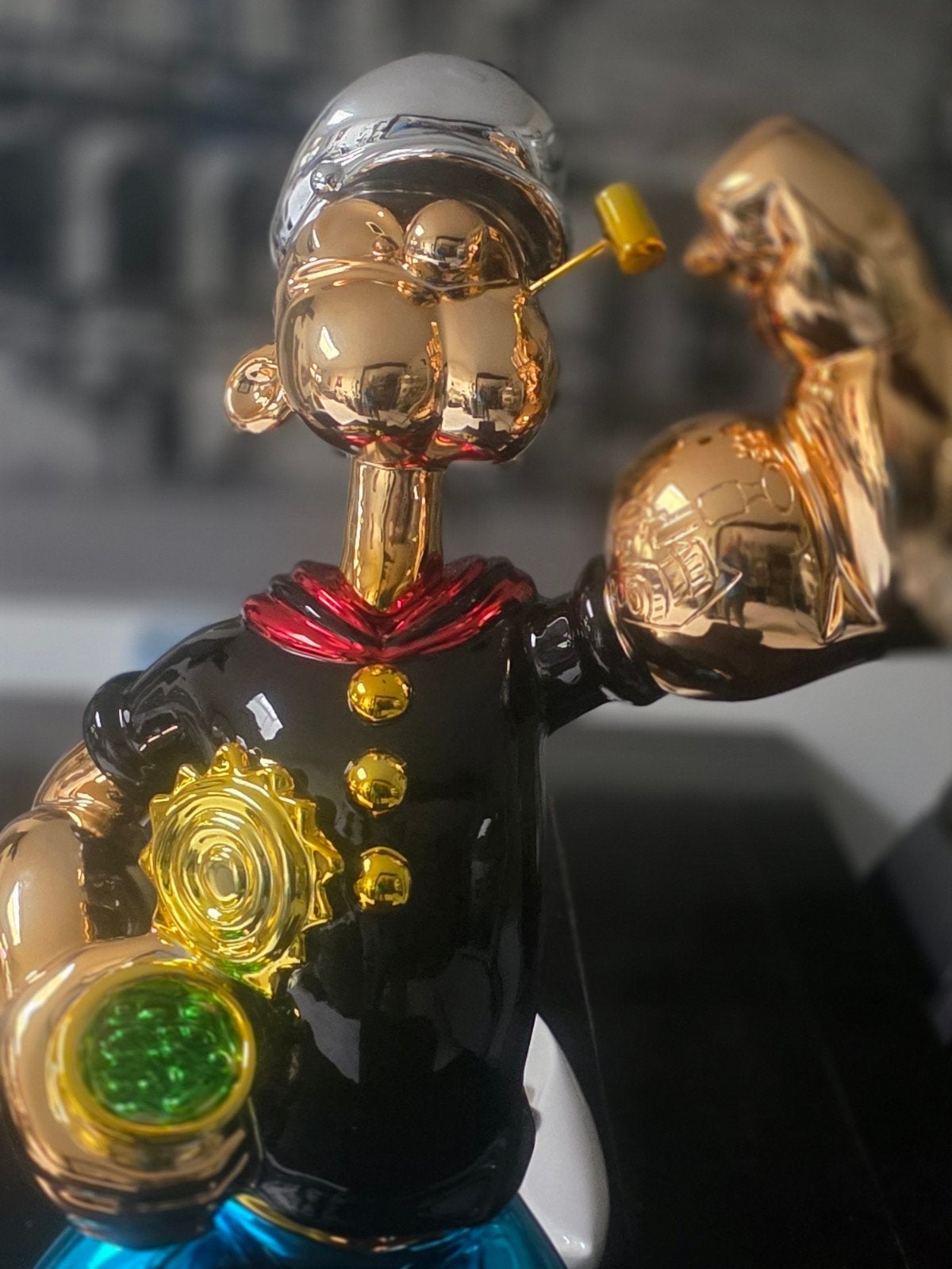 POPEYE Art Beeld  Glanzend en Kleurrijk, Ophalen, Kunststof, 50 - 100 cm, Op sokkel