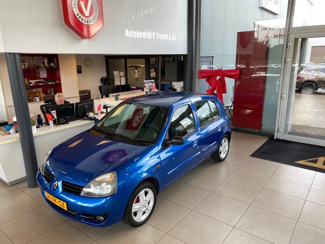 Renault Clio 1.2-16V Campus,5Deurs,5Zits,Airco,Elektrischpak, Auto's, Renault, Voorwielaandrijving, Stof, Gebruikt, 4 cilinders