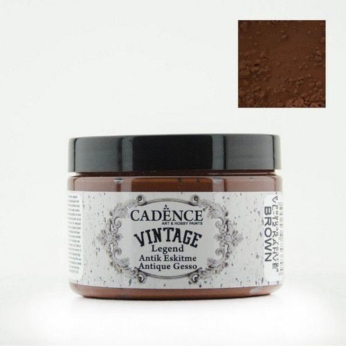 Cadence Vintage legend antique gesso pot 150 ml bruin, Hobby en Vrije tijd, ., Overige typen, Nieuw, Ophalen of Verzenden
