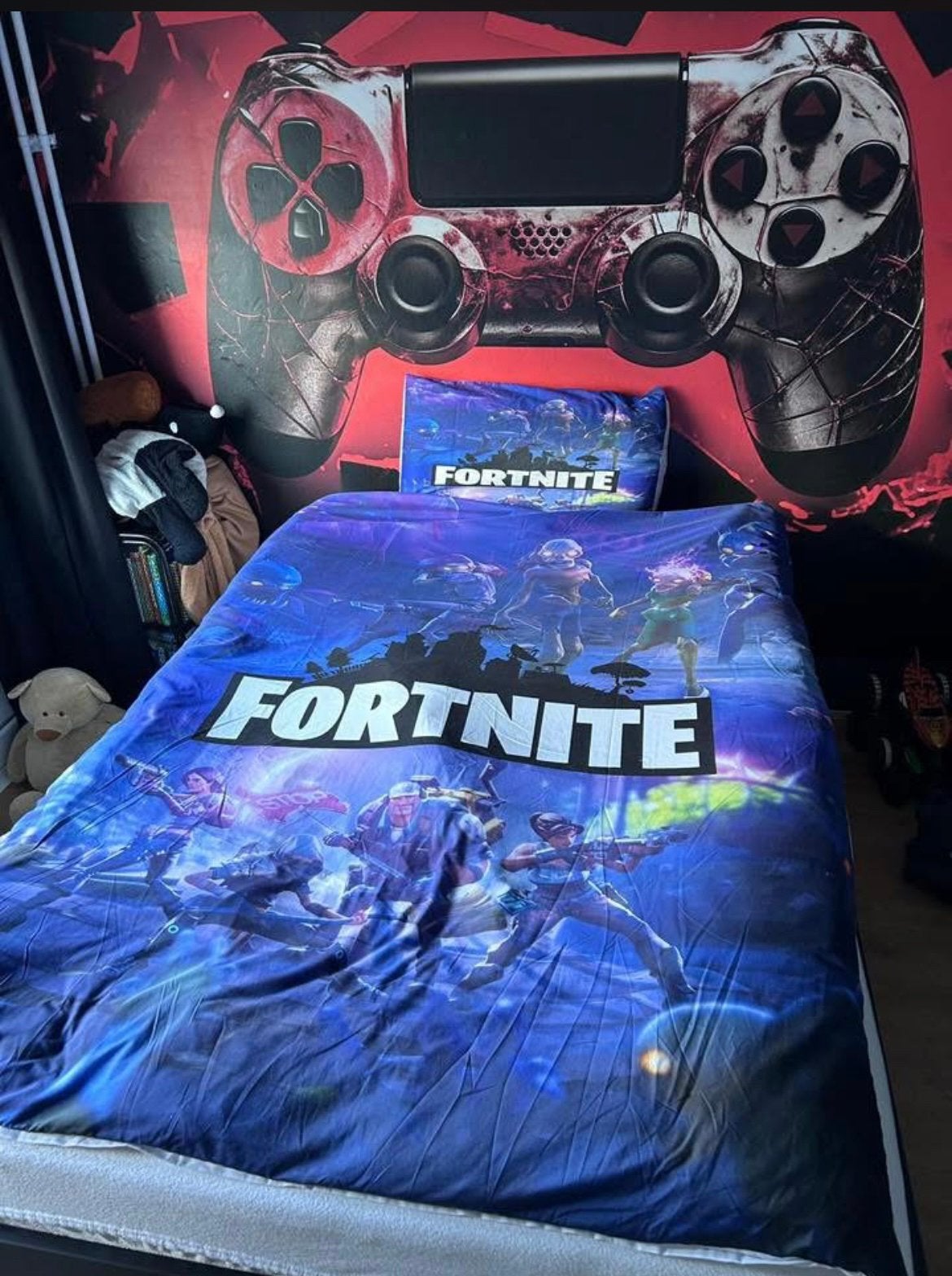 Fortnite 1-pers dekbedovertrek NIEUW, Ophalen of Verzenden, Nieuw, Jongetje of Meisje, Dekbedovertrek