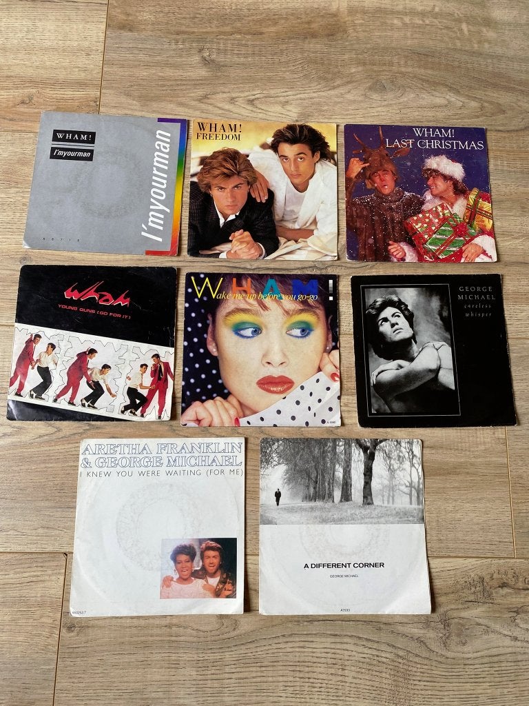 Verzameling van 8 Wham & George Michael Singles, Cd's en Dvd's, Vinyl Singles, Fotohoes, Ophalen of Verzenden, Zo goed als nieuw
