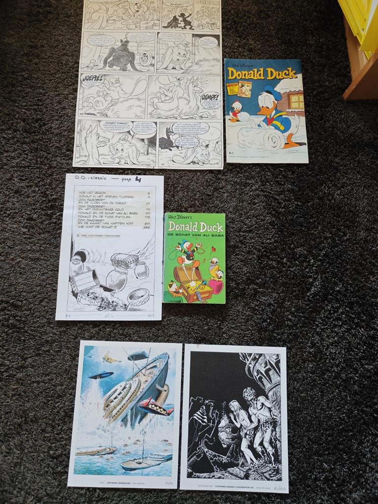 Walt Disney originele tekening, Donald Duck,dombo,pocket v, Boeken, Eén stripboek, Ophalen of Verzenden