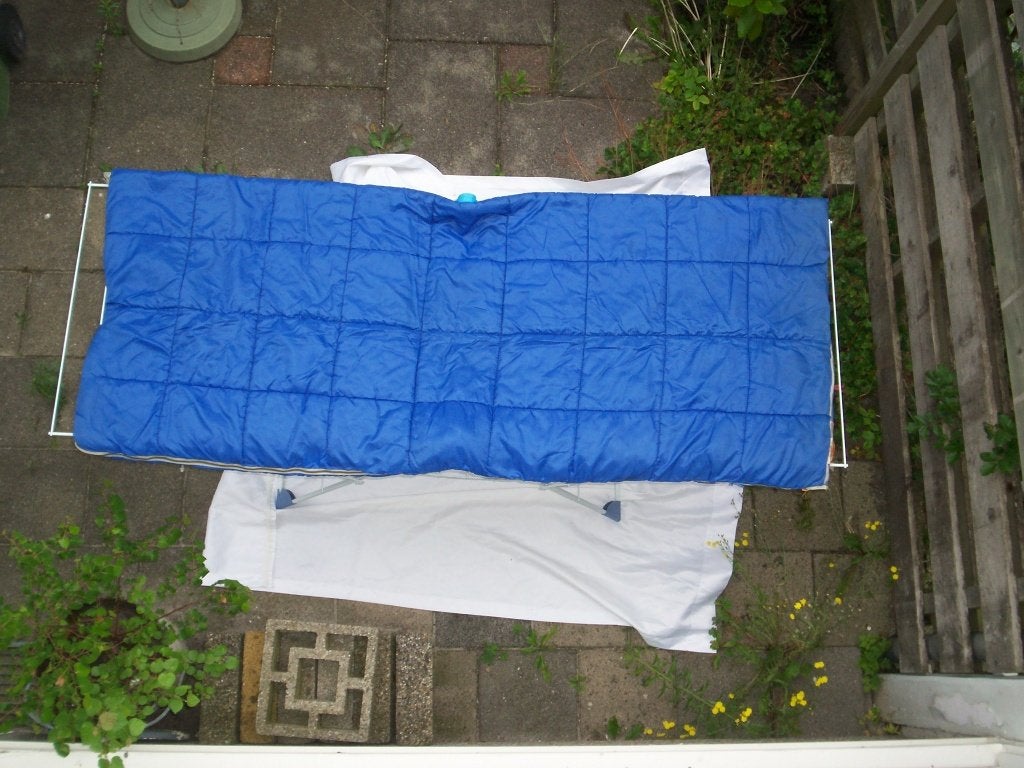 1x SLAAPZAK blauw V&D nylon 100% acrylic fiber 175 x 70 cm., Caravans en Kamperen, Ophalen, Gebruikt