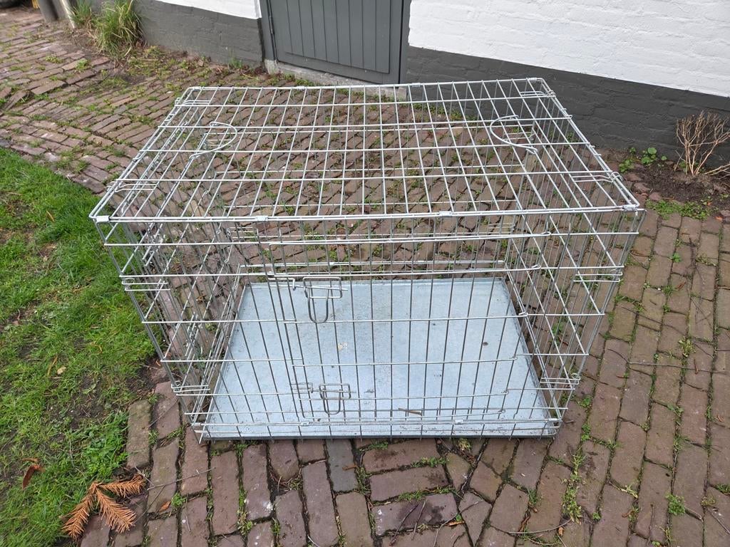 Verzinkte twee deurs  honderden  h=70,l= 90 ,b=60, Dieren en Toebehoren, Ophalen, Gebruikt