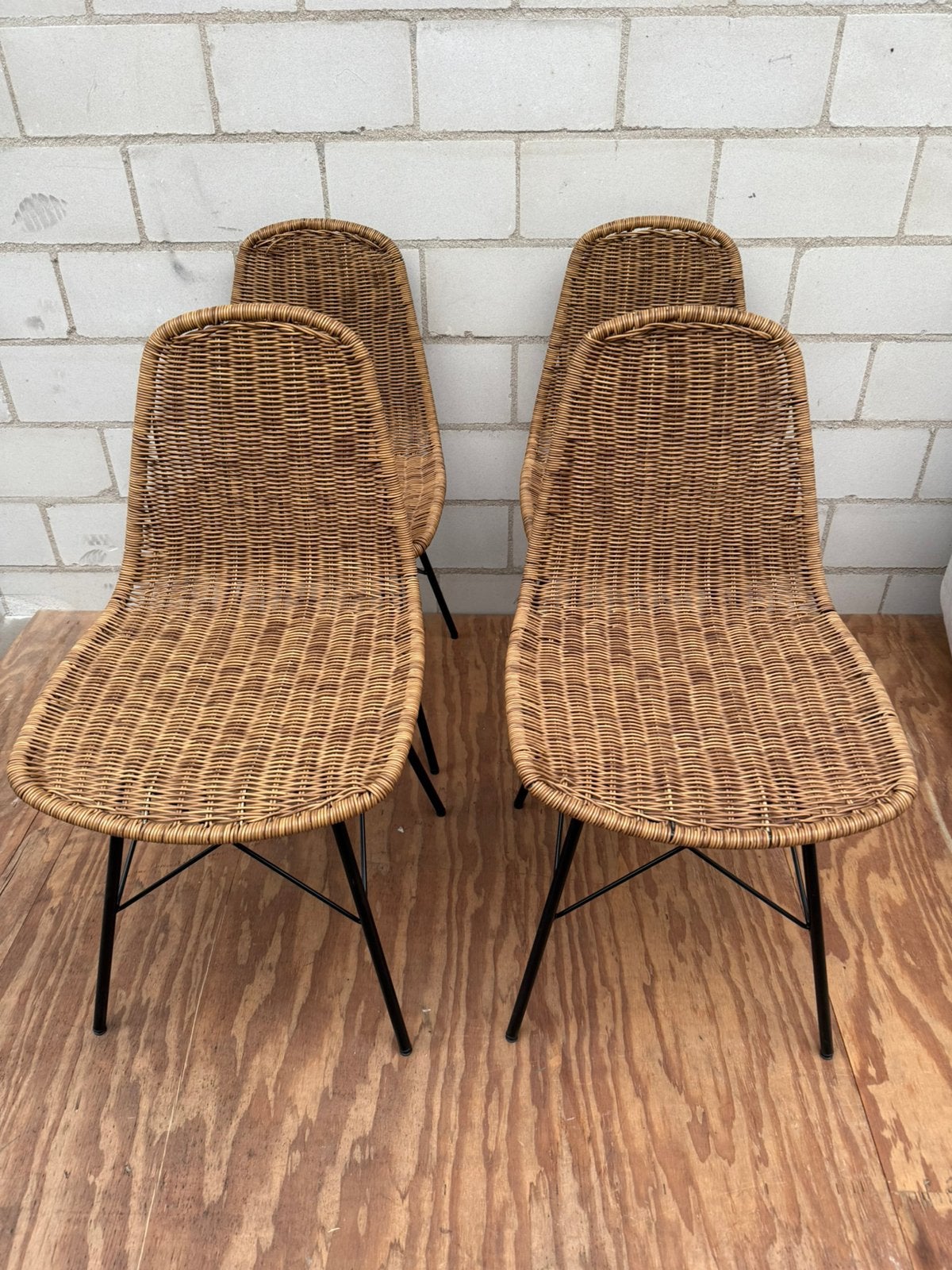 Mooi set landelijke eettafel stoelen  4 stuks, Ophalen, Zo goed als nieuw, Vier