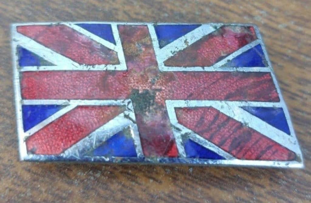 Geëmailleerde Union Jack Badge/Mini Cooper 1960, Ophalen of Verzenden