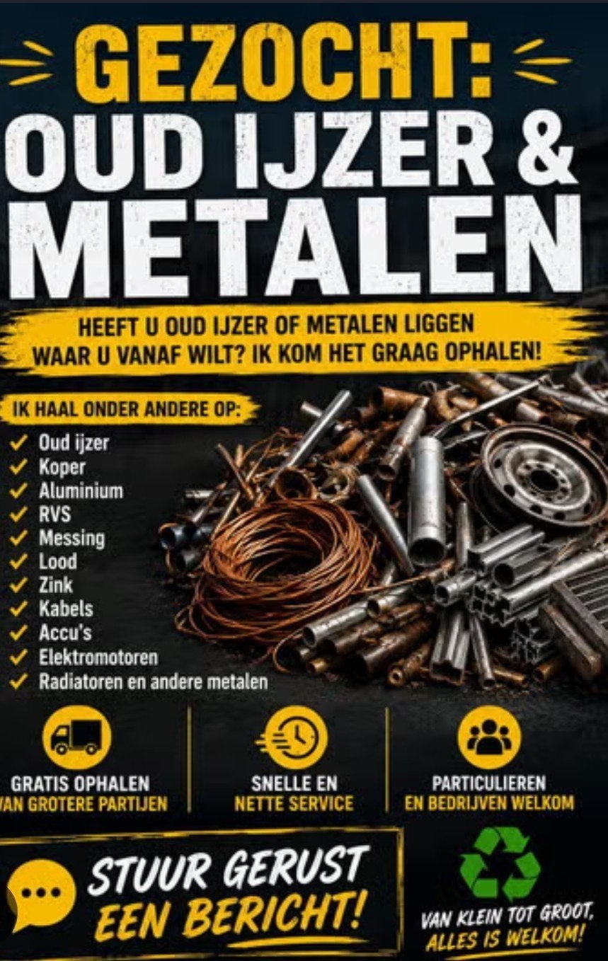 oudijzer gezocht, Doe-het-zelf en Verbouw, Ophalen, Zo goed als nieuw, Overige typen, 30 tot 80 cm