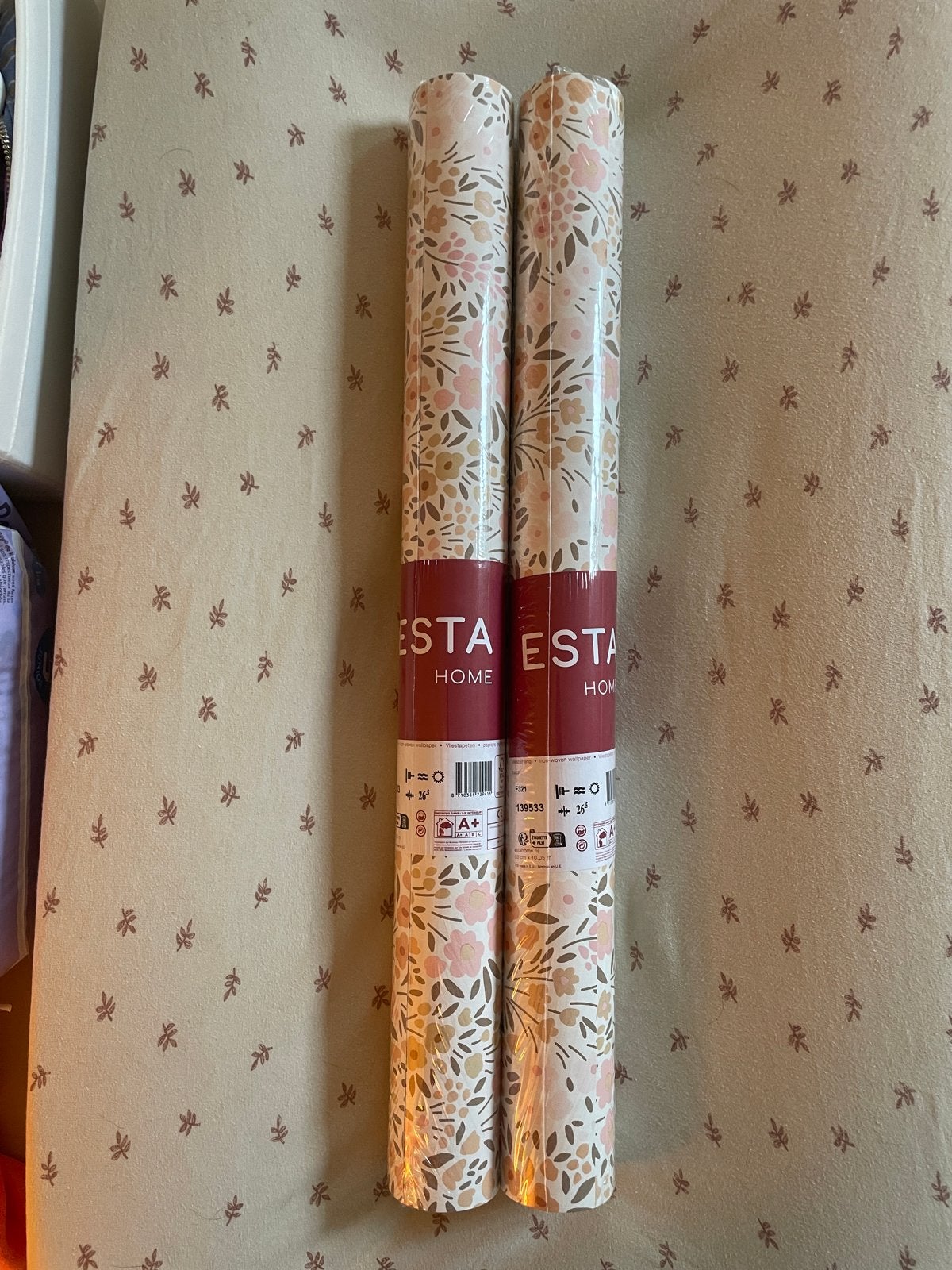 Vliesbehang Esta Home bloemenpatroon voor kinderkamer, Bloemen, Ophalen of Verzenden, Esta Home, Roze