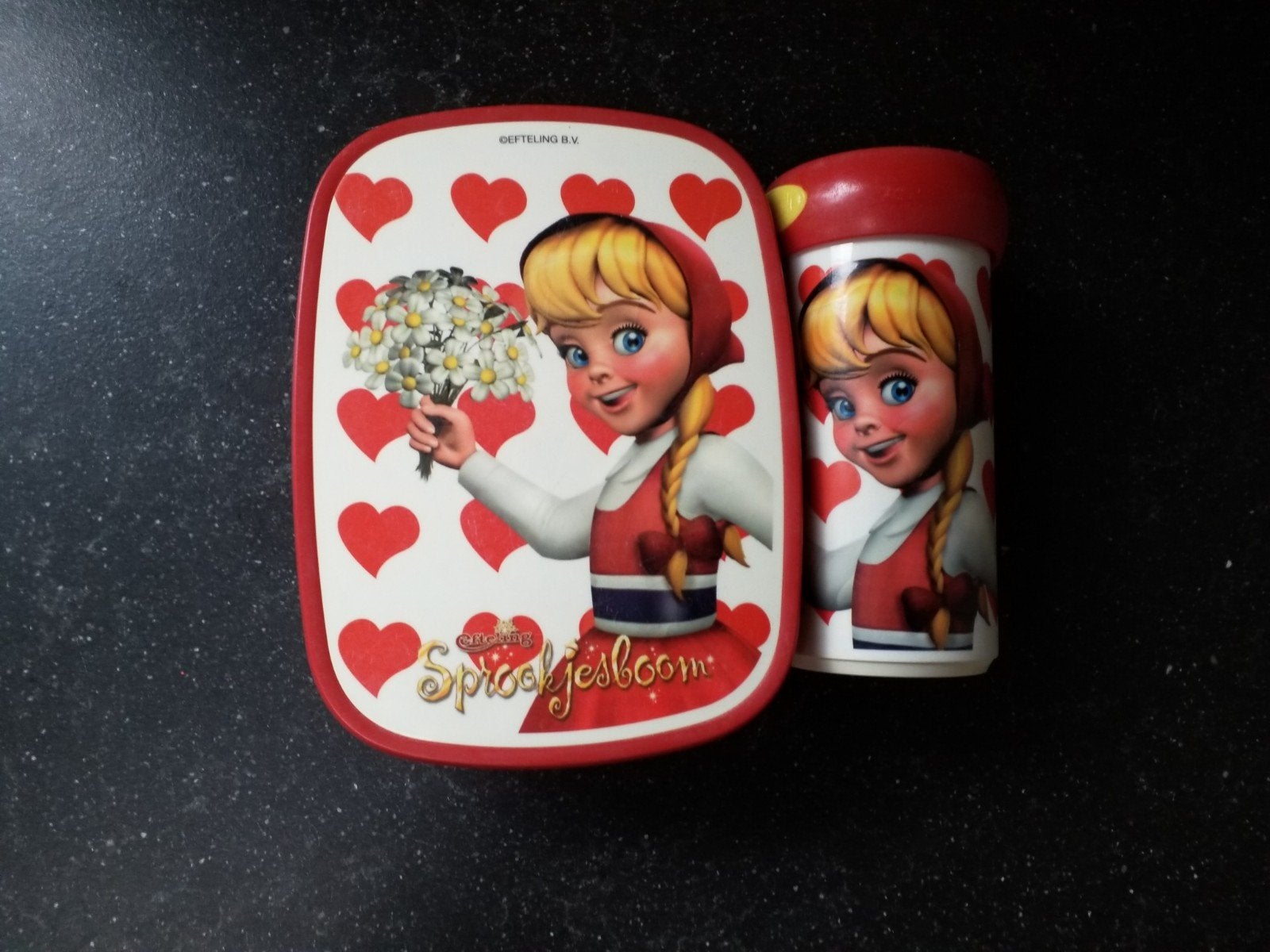 Broodtrommel en beker Mepal, sprookjesboom Efteling., Kinderen en Baby's, Ophalen